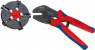 Crimping pliers for uninsulated, open connectors, 0.5-6.0 mm², AWG 20-10, Knipex, 97 33 02