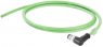 PROFINET cable, M12-plug, angled to open end, Cat 5e, SF/UTP, PUR, 1.5 m, green