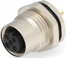 Circular connector, 4 pole, solder connection, screw locking, straight, T4141412041-000
