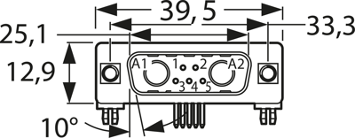 3007W2SAU99G40X CONEC D-Sub Connectors Image 4