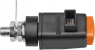 Quick pressure clamp, orange, 300 V, 16 A, thread, nickel-plated, SDK 800 / OR