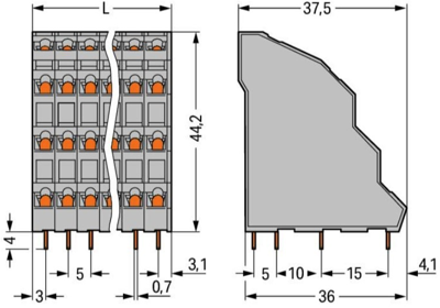 738-103 WAGO PCB Terminal Blocks Image 2