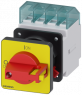 Emergency stop load-break switch, Rotary actuator, 3 pole, 16 A, 690 V, (W x H x D) 49 x 66 x 113.5 mm, front mounting, 3LD2050-0TK13