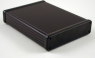 Aluminum enclosure, (L x W x H) 160 x 125 x 31 mm, black (RAL 9005), IP54, 1455P1602BK