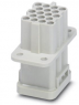 Socket contact insert, COM, 17 pole, unequipped, crimp connection, with PE contact, 1408478