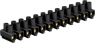 Lustre terminal, 12 pole, 16-25 mm², clamping points: 12, black, screw connection, 101 A