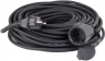 Extension line, Europe, plug type E + F, straight on jack type E + F, straight, H07RN-F3G1.5mm², black, 15 m