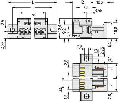 734-310/019-000 WAGO PCB Connection Systems Image 2