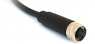 Sensor actuator cable, M8-cable socket, straight to open end, 4 pole, 1 m, PUR, black, 3 A, PXPTPU08FBF04ACL010PUR