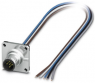 Sensor actuator cable, M12-flange plug, straight to open end, 5 pole, 0.5 m, 4 A, 1441668