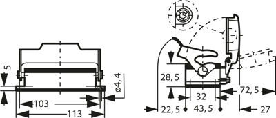 09300160306 Harting Housings for HDC Connectors Image 2