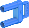 Ø 4 mm jumper with spring loaded MULTILAM, CAT II, blue