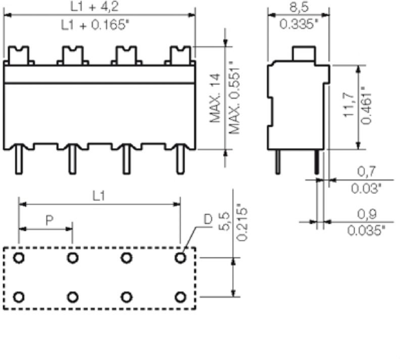 1870280000 Weidmüller PCB Terminal Blocks Image 3