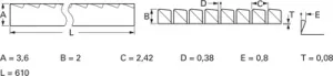 FCB-574-BLANK-610 MTC Contact Spring Strips