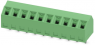 PCB terminal, 10 pole, pitch 3.81 mm, AWG 26-16, 10 A, screw connection, green, 1728365