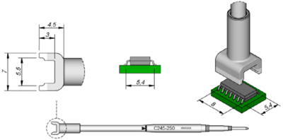 C245250 JBC Soldering tips, desoldering tips and hot air nozzles