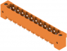 Pin header, 11 pole, pitch 5.08 mm, straight, orange, 1147410000