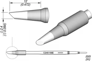 C245156E JBC Soldering tips, desoldering tips and hot air nozzles