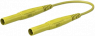 Measuring lead with (4 mm plug, spring-loaded, straight) to (4 mm plug, spring-loaded, straight), 1.5 m, yellow, PVC, 1.0 mm², CAT III