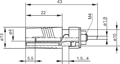 SAB 2630 S1,9 AU SW Hirschmann Test & Measurement Laboratory Connectors Image 2