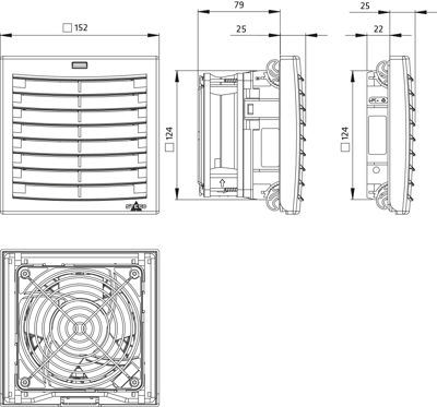 01881.9-00 STEGO Panel-Mount Fans Image 2