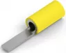 Faston plug, 4.191 x 1.02 mm, L 29.4 mm, insulated, straight, yellow, 2.5-6.0 mm², AWG 12 to 10, 131445