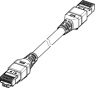 Patch cable, RJ45 plug, straight to RJ45 plug, straight, Cat 5e, S/FTP, LSZH, 0.3 m, gray