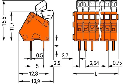 233-502 WAGO PCB Terminal Blocks Image 2