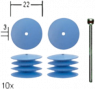 Polishing disc, 10 pieces, Ø 22 mm, disc, silicone, 28293