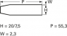 Heatshrink cap, 1613-1-B8W