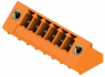 Pin header, 6 pole, pitch 3.81 mm, angled, orange, 1976780000