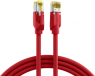 Patch cable, RJ45 plug, straight to RJ45 plug, straight, Cat 6A, S/FTP, LSZH, 0.5 m, red