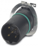 Plug, M12, 5 pole, SMD, screw locking, straight, 1412013