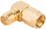 Coaxial adapter, 50 Ω, SMA plug to RP-SMA socket, angled, 132172RP