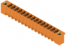 Pin header, 15 pole, pitch 3.81 mm, straight, orange, 1943310000