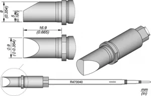 R470040 JBC Soldering tips, desoldering tips and hot air nozzles