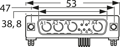 3009W4SAU99G40X CONEC D-Sub Connectors Image 4