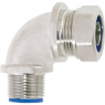 90° hose fitting, M25, 25 mm, Polyamide/Brass, nickel-plated, metal, (L) 39.3 mm