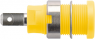 4 mm socket, flat plug connection, mounting Ø 12.2 mm, CAT III, yellow, SEB 6450 NI / GE