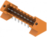 Pin header, 9 pole, pitch 3.5 mm, straight, orange, 1643400000