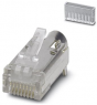 Plug, RJ45, 8 pole, 8P8C, Cat 5e, IDC connection, 1652716