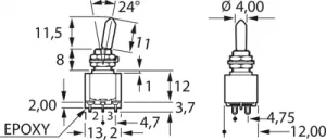 55646AVDE + U272 APEM Toggle Switches