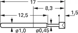 1010-C-0.8NE-AU-1.5 C PTR Contact Probes