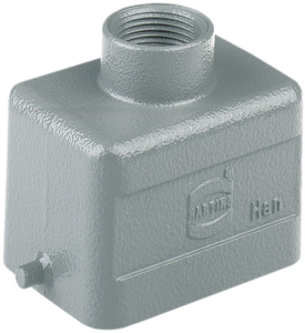 Grommet housing, size 6B, die-cast aluminum, PG16, straight, longitudinal bow locking, IP44/IP65/IP67, 09300061441