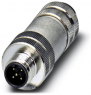 Plug, M12, 5 pole, screw connection, screw locking, straight, 1507764