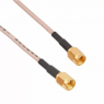 Coaxial Cable, SMA plug (straight) to SMA plug (straight), 50 Ω, RG-316, grommet black, 457 mm, 135101-03-18.00