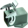 Bulkhead housing, size 3A, zinc die casting, M20, angled, longitudinal bow locking, IP44/IP65/IP67, 09200030801