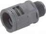 Straight hose fitting, PG9, Polyamide/TPE, IP68/IP69, black, (L) 35 mm