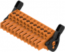 Socket header, 11 pole, pitch 3.5 mm, straight, orange, 1531090000