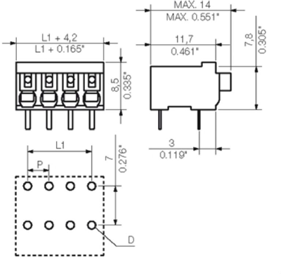 1871050000 Weidmüller PCB Terminal Blocks Image 3